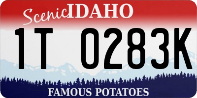 ID license plate 1T0283K