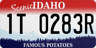 ID license plate 1T0283R