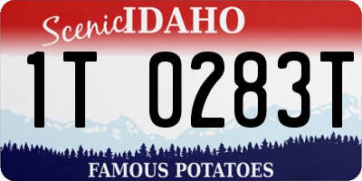 ID license plate 1T0283T