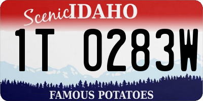 ID license plate 1T0283W