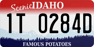 ID license plate 1T0284D