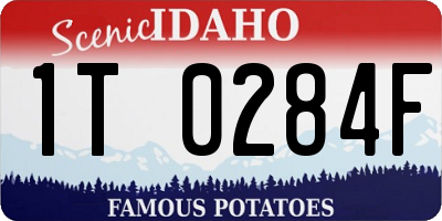 ID license plate 1T0284F