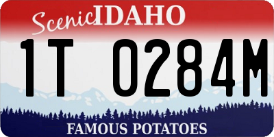 ID license plate 1T0284M