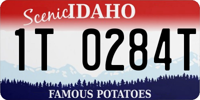 ID license plate 1T0284T