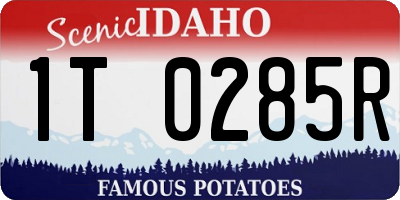 ID license plate 1T0285R