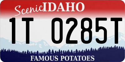ID license plate 1T0285T