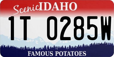 ID license plate 1T0285W