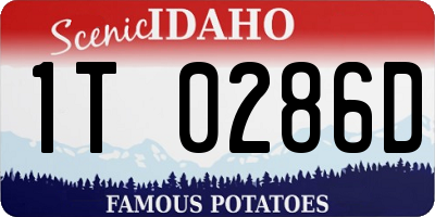 ID license plate 1T0286D