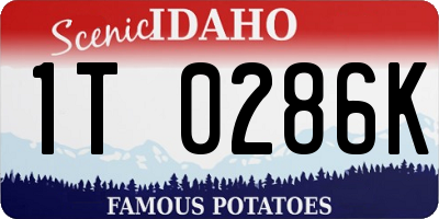 ID license plate 1T0286K