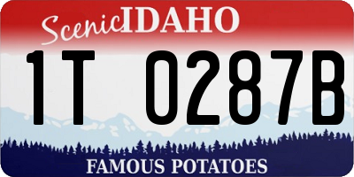 ID license plate 1T0287B