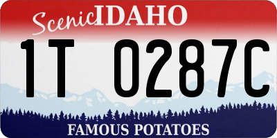ID license plate 1T0287C