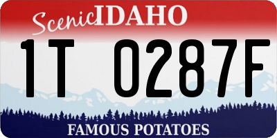 ID license plate 1T0287F
