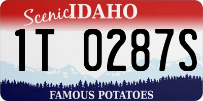 ID license plate 1T0287S