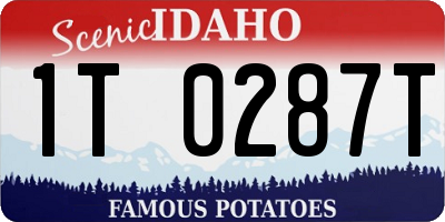 ID license plate 1T0287T