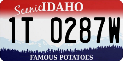 ID license plate 1T0287W