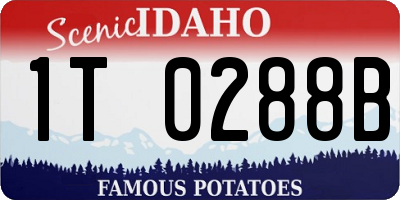 ID license plate 1T0288B