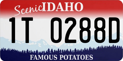 ID license plate 1T0288D