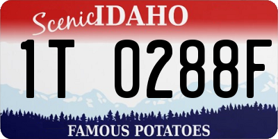 ID license plate 1T0288F