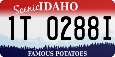 ID license plate 1T0288I