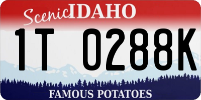 ID license plate 1T0288K