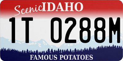 ID license plate 1T0288M