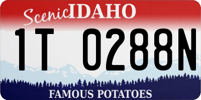 ID license plate 1T0288N