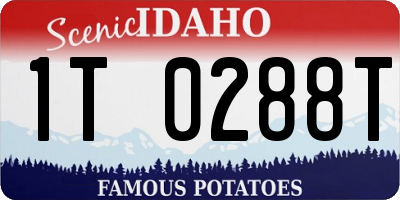 ID license plate 1T0288T