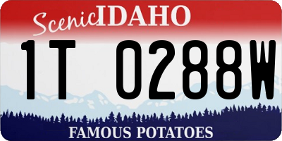 ID license plate 1T0288W