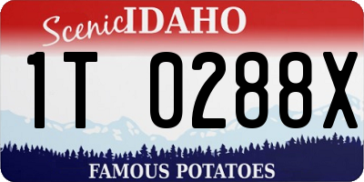 ID license plate 1T0288X