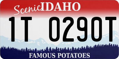 ID license plate 1T0290T