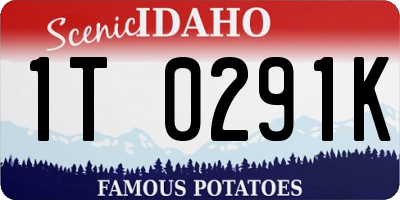 ID license plate 1T0291K