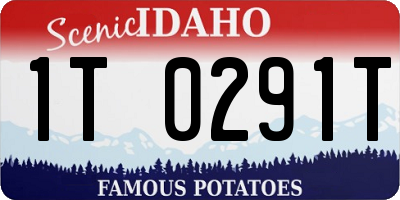 ID license plate 1T0291T