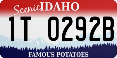 ID license plate 1T0292B