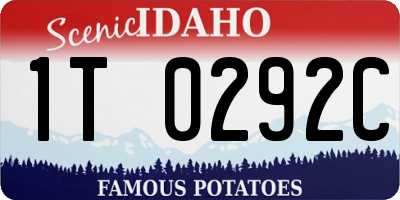 ID license plate 1T0292C