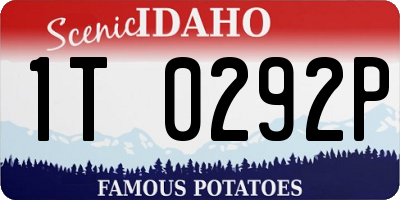 ID license plate 1T0292P