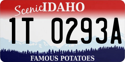 ID license plate 1T0293A