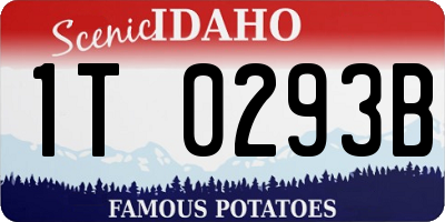 ID license plate 1T0293B