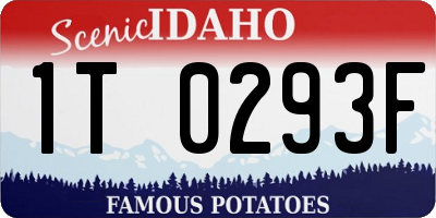 ID license plate 1T0293F