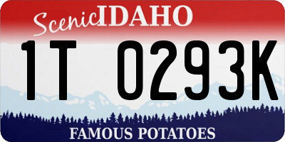 ID license plate 1T0293K