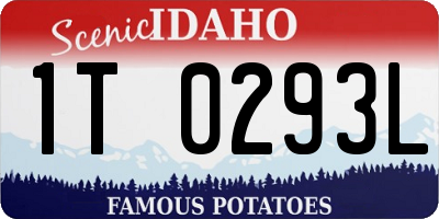 ID license plate 1T0293L