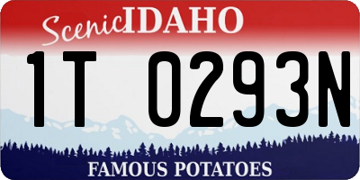 ID license plate 1T0293N