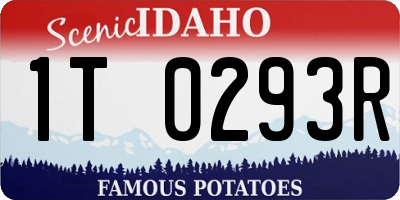 ID license plate 1T0293R
