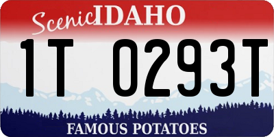 ID license plate 1T0293T