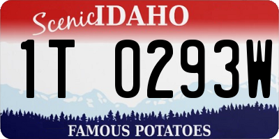 ID license plate 1T0293W