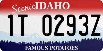 ID license plate 1T0293Z