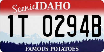 ID license plate 1T0294B