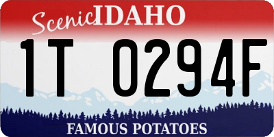 ID license plate 1T0294F