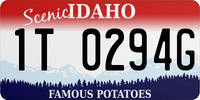 ID license plate 1T0294G