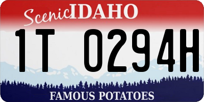 ID license plate 1T0294H