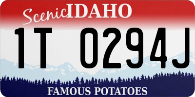 ID license plate 1T0294J